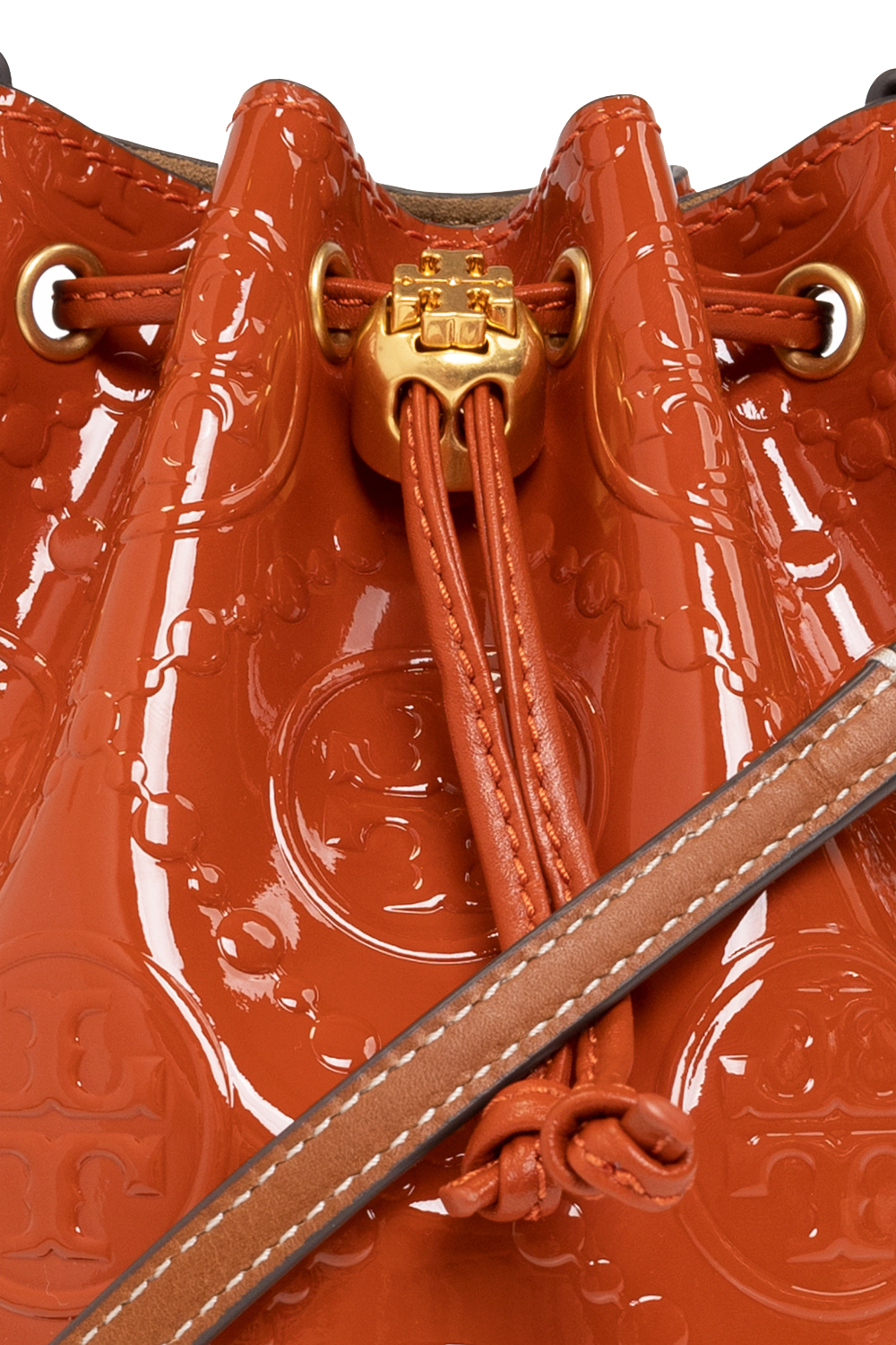 Tory Burch Mini Bucket Bag Orange Red selling